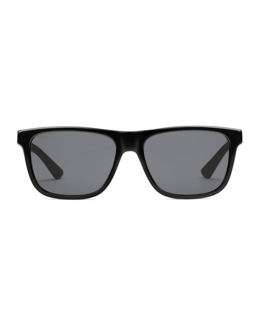 Gucci Rechteckige Sonnenbrille aus Azetat/Metall in Black für Herren
