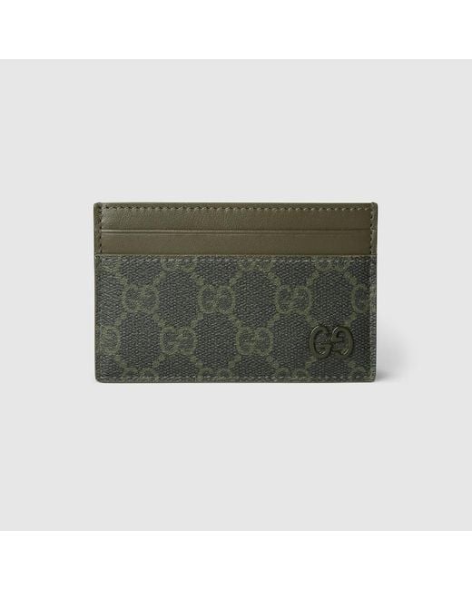Gucci Green Gg Monogram Card Case for men