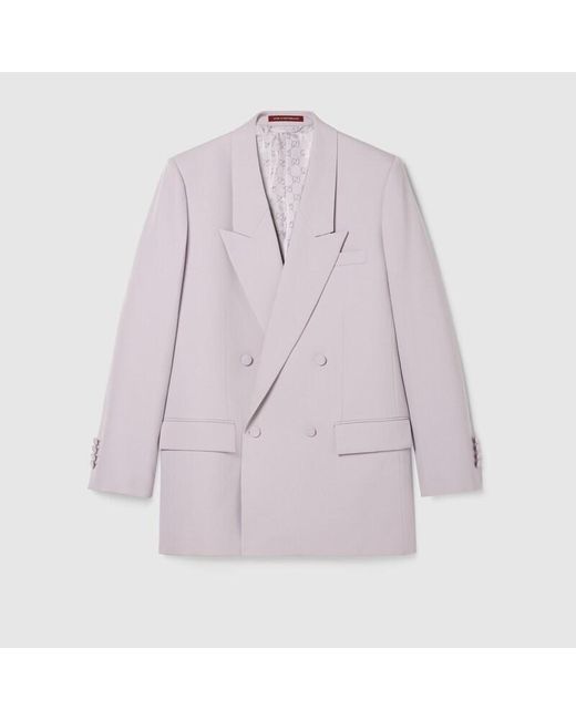 Chaqueta Gabardina De Lana Doble Botonadura, Talla Gucci de hombre de color Purple