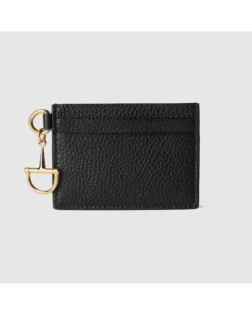 Gucci Black Half Horsebit Card Case
