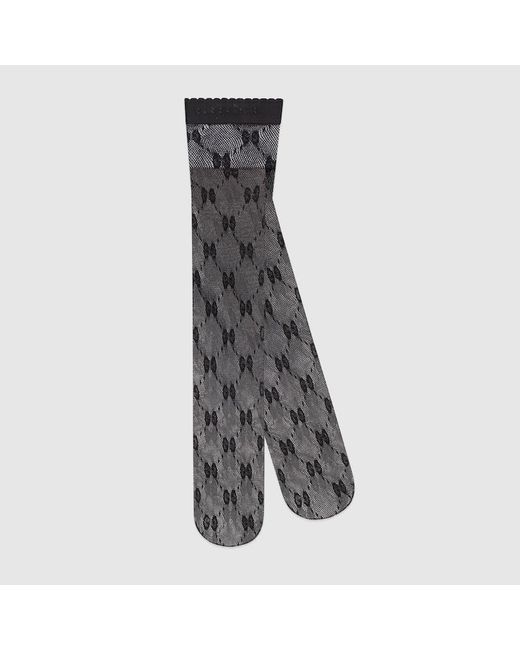 Gucci Gray GG Knit Tights