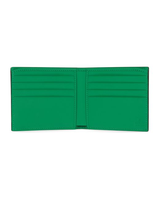 Gucci Green GG Rubber-effect Bi-fold Wallet for men