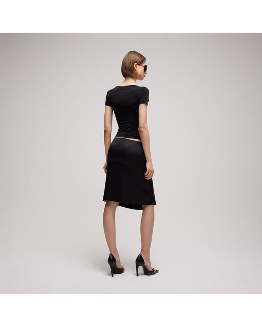 Gucci Black Viscose Jersey T-Shirt With Metal Tag