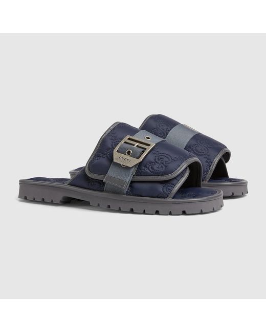 Gucci Blue GG Slide Sandal for men