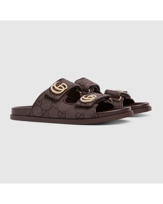 Gucci Brown Sandal With Double G