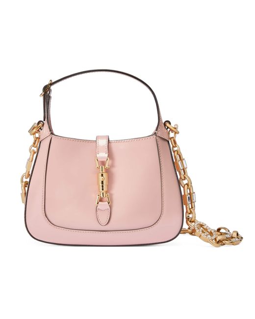 Gucci Leather Jackie 1961 Mini Shoulder Bag in Pink | Lyst
