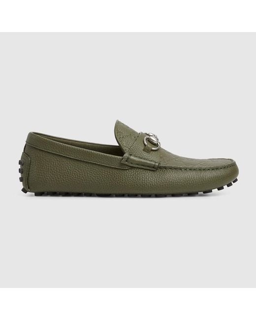 Gucci Green Driver With Horsebit for men