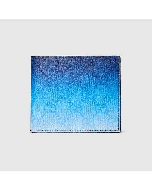 Gucci Blue Chroma Bi-Fold Wallet, Fabric for men