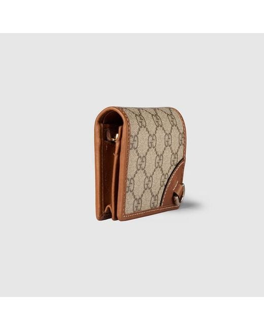 Portefeuille Gg Emblem Petit Format Gucci en coloris Natural