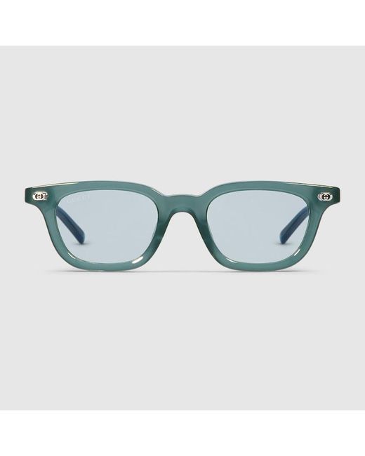 Gucci Blue Oval Frame Sunglasses for men