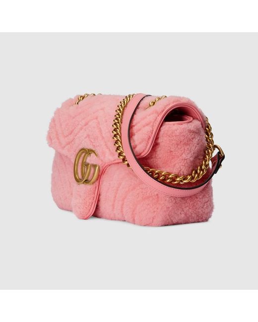 Gg marmont small online shoulder bag pink
