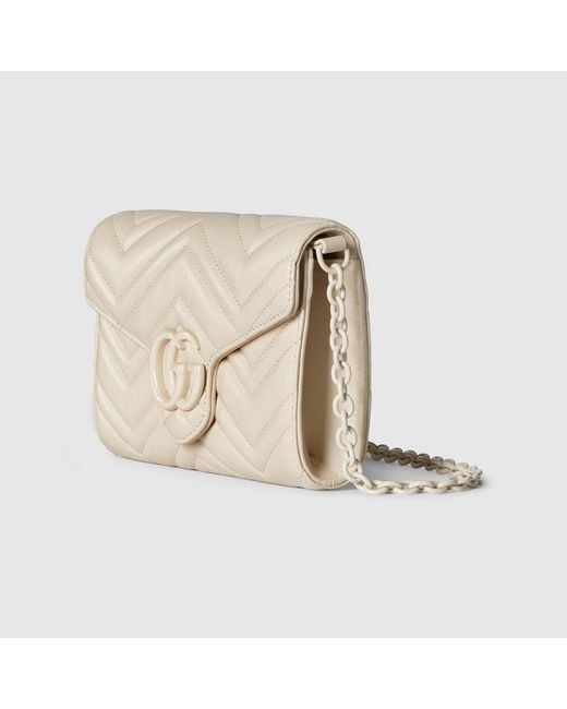 Gucci Natural Gg Marmont Wallet On Chain