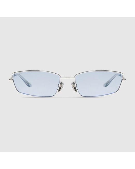 Gucci Blue Rectangular Frame Sunglasses for men