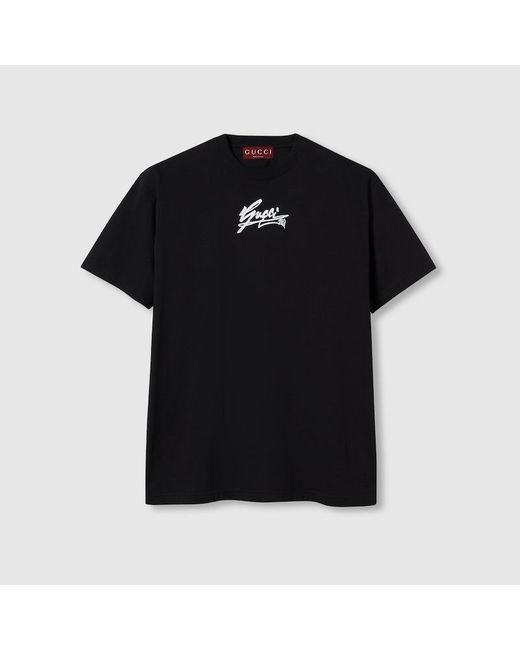 Gucci Cotton Jersey T shirt in Black Lyst UK