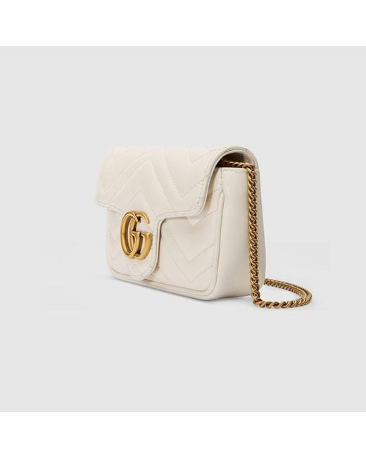 Gucci Natural gg Marmont Matelasse Leather Supreme Mini Bag