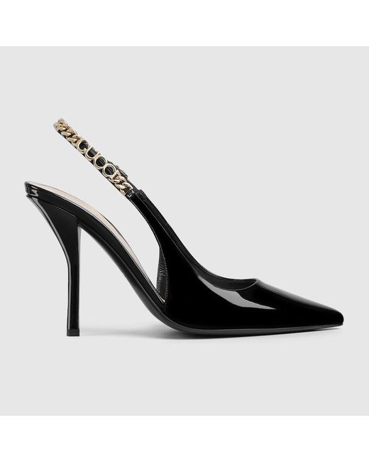 Zapato de Salón Signoria con Talón Descubierto Gucci de color Black