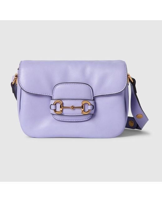 Mini Borsa A Spalla Horsebit 1955 Aura di Gucci in Purple