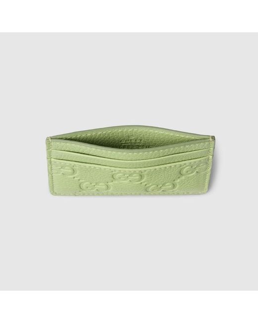 Gucci 〔Ggエンブレム〕カードケース, グリーン, オリジナルGg Green