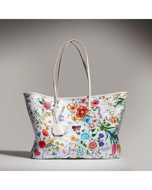 Gucci White Tribeca Large Tote Bag, Fabric