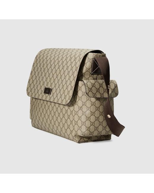Gucci Gg Supreme Medium Baby Changing Bag in Natural for Men Lyst UK