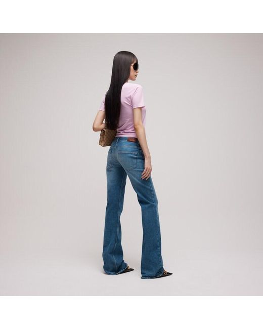 Gucci Blue Stretch Cotton Denim With Horsebit