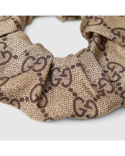 Gucci Metallic Gg Silk Scrunchie