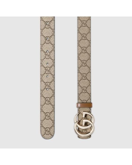 Cintura Reversibile Gg Marmont, Taglia 100 di Gucci in Brown