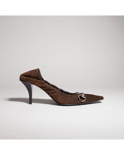 Gucci Brown Vittoria Pump With Elastic, Uk