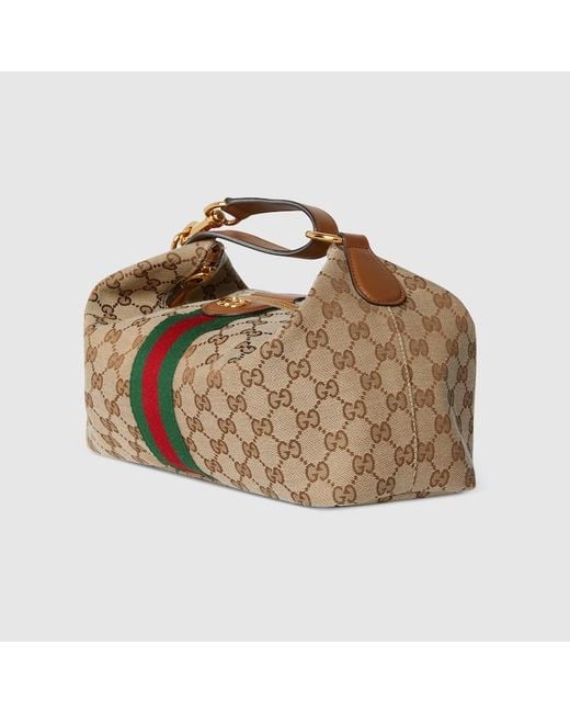 Gucci Brown Vanity Medium Top Handle Bag