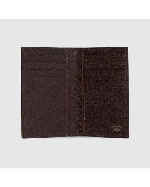 Gucci Brown Lira Card Case, Leather for men