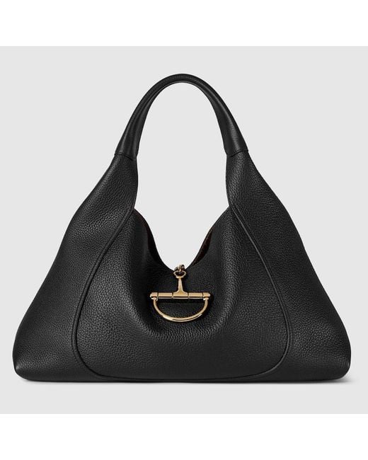 Gucci Black Softbit Maxi Shoulder Bag, Leather