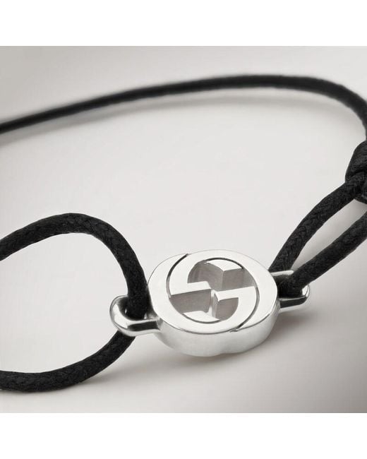 Gucci Metallic Interlocking Cord Bracelet