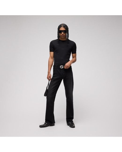 Gucci Black Wool Silk Jacquard T-Shirt, Size L, Ready-To-Wear for men
