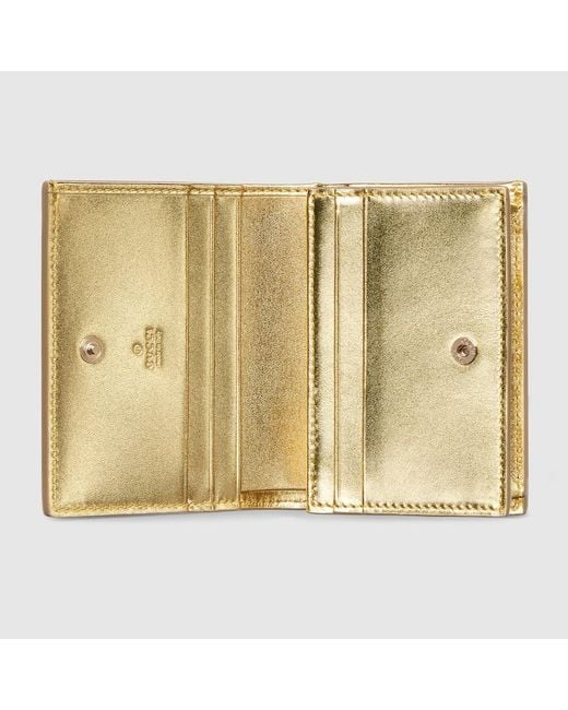 Portefeuille En Python Gg Marmont Petit Format Gucci en coloris Natural