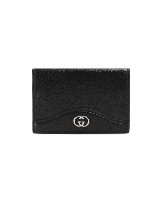Gucci Card Case Wallet With Interlocking G in Black for Men | Lyst