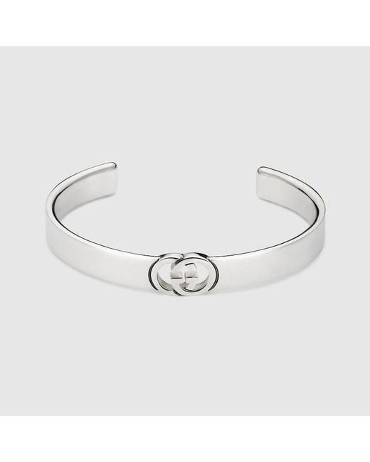 Gucci Metallic Interlocking Bangle Bracelet