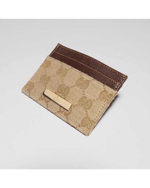 Gucci Metallic Card Case With Plaque