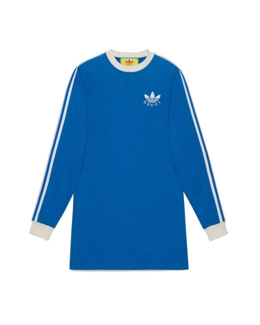 Gucci Adidas X T-shirt Dress in Blue | Lyst UK