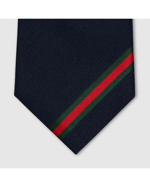 Gucci Blue Web Silk Jacquard Tie for men