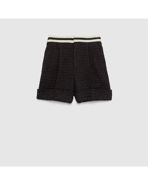 Gucci Black Tweed Shorts
