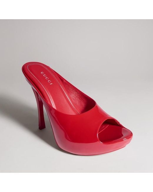 Gucci Red Stiletto Platform Slide, Uk