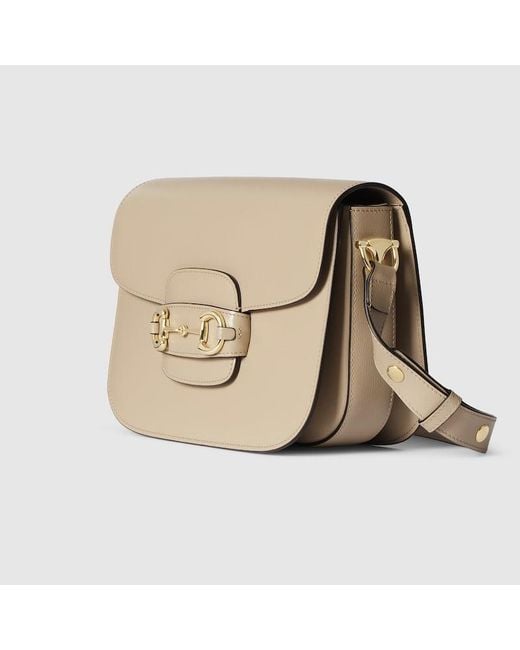 Sac À Épaule Horsebit 1955 Moyen Format Gucci en coloris Natural