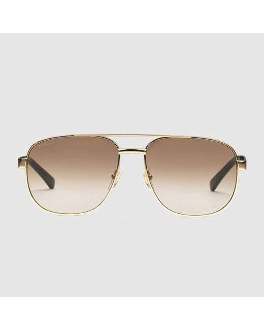 Gucci Multicolor Navigator Frame Sunglasses for men
