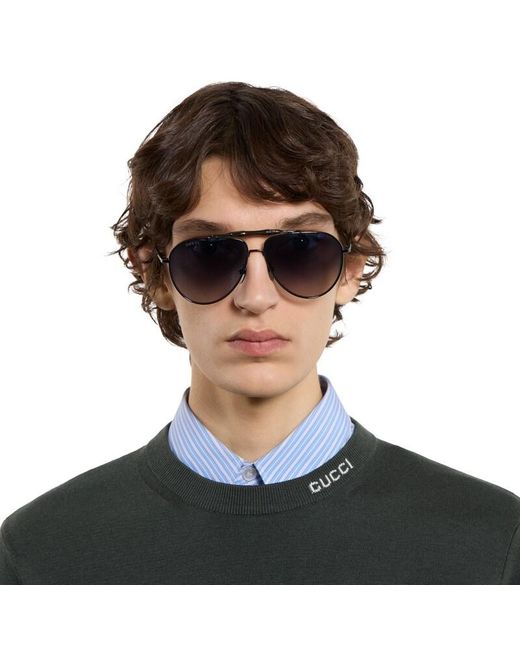 Gucci Blue Pilot Sunglasses for men