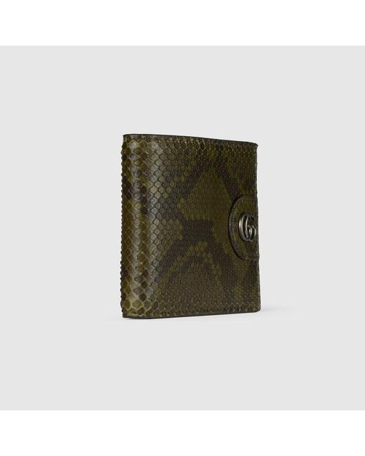 Portefeuille À Rabat En Python Gucci pour homme en coloris Green