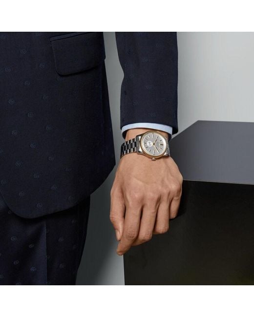 Gucci Metallic G-timeless Watch, 40mm for men