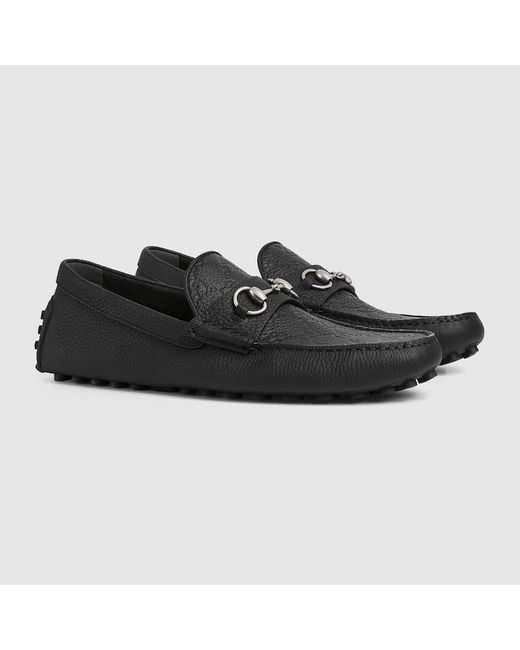 Gucci Black Driver With Horsebit, Leather for men