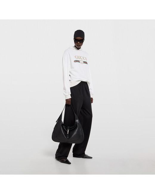 Gucci White Cotton Jersey And Cashmere Sweatshirt