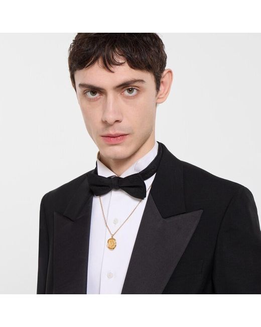Gucci Black Gg Cotton Silk Bow Tie for men
