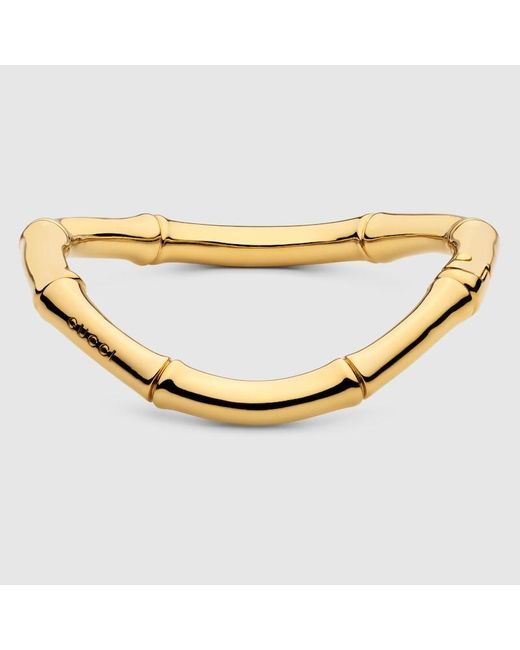 Gucci 〔グッチ バンブー〕チョーカーネックレス, ゴールドトーン メタル Metallic